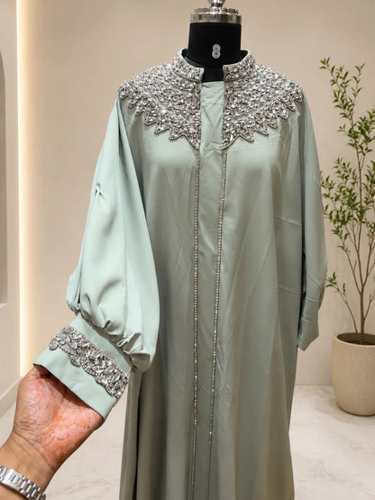 Floral Crystal Yoke Kaftan