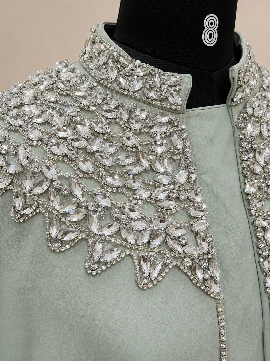 Floral Crystal Yoke Kaftan